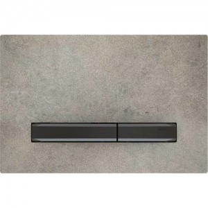 Geberit Sigma50 Dual Flush Plate - Concrete Look / Matt Black Chrome [115671JV2]