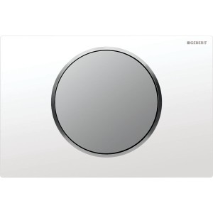 Geberit Sigma10 Flush Plate - White / Matt Chrome / Matt Chrome [115758KL5]