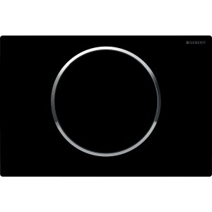 Geberit Sigma10 Flush Plate - Matt Black / Gloss Chrome / Matt Black [115758KM5]