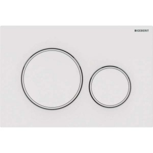 Geberit Sigma20 Flush Plate - White / Matt White / White [115882111]