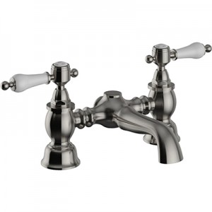 Heritage Glastonbury 3Taphole Bath Filler Brushed Nickel [TGRCN06]