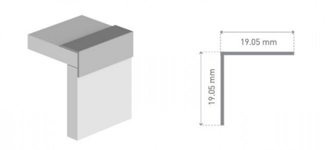 MultiPanel CLASSIC Type 102 Angle Profile 2450mm Satin Anodised [MPAPSA]
