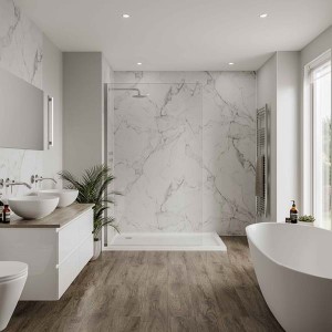 MultiPanel LINDA BARKER Wall Panel Hydrolock T&G 2400 x 900 x 11mm Calacatta Marble [ML3460SHR9HLTG17]