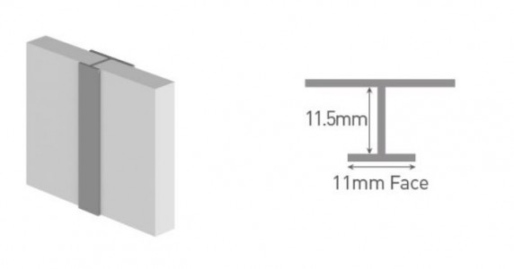 MultiPanel CLASSIC Type D Continuous H Joint 2450mm Satin Anodised [MPCHSA]