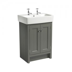 Roper Rhodes Hampton 575 Freestanding Vanity Unit - Pewter [HAM550B.PW] [BASIN NOT INCLUDED]