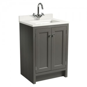 Roper Rhodes Hampton 600 Underslung Basin Vanity Unit - Pewter [HAM600US.PW] [BASIN NOT INCLUDED]