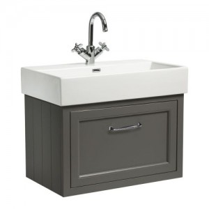 Rope Rhodes Hampton 700 Wall Hung Vanity Unit - Pewter [HAM700WM.PW] [BASIN NOT INCLUDED]
