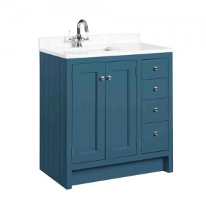 Roper Rhodes Hampton 800 Underslung Basin Vanity Unit - Derwent Blue [HAM800B.DB] [BASIN NOT INCLUDED]