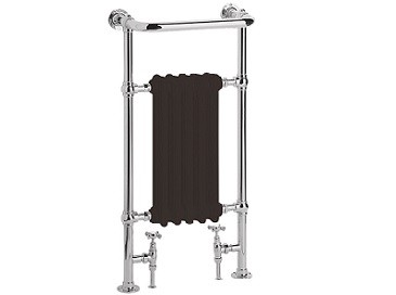 Heritage AHC80B Baby Clifton Heated Towel Rail Chrome/Matt Black Bars