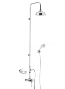 Heritage AVEDUAL01 Avenbury Exposed Shower/Deluxe Fixed Riser Kit & Diverter Chrome