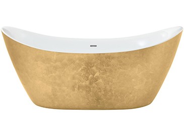 Heritage BHYFS00GLD Hylton Metallic Effect Freestanding Double Ended Acrylic Bath 1730mm Gold