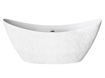 Heritage BWENFS00MBL Wenlock Marble Effect Double Ended Acrylic Bath 1730mm
