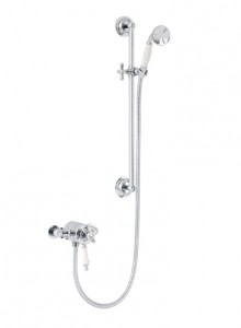 Heritage SHDDUAL09 Hartlebury Exposed Shower with Premium Flexible Riser Kit Chrome