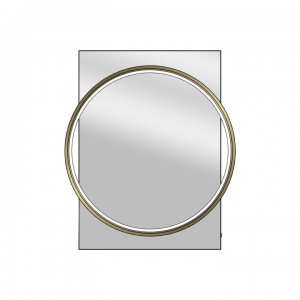 HIB 79530500 Solas 50 Mirror (Brushed Brass Frame) 700 x 500mm
