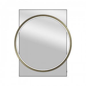 HIB 79530600 Solas 60 Mirror (Brushed Brass Frame) 800 x 600mm