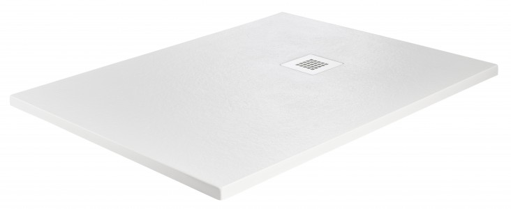 Just Trays Natural Flat to Floor Rectangular Shower Tray 1200x800mm Flamborough White [NTL1280100]