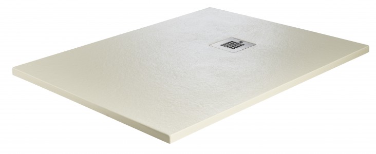 Just Trays Natural Flat to Floor Rectangular Shower Tray 1400x800mm Runswick Cream [NTL1480011]