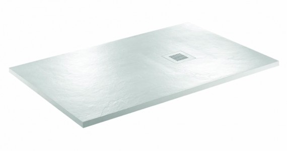Just Trays Softstone Rectangular Shower Tray 1000x800mm White Slate (Shower Tray Only) [SFT1080100]