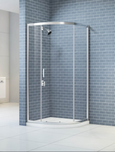 MERLYN KA1Q128 IQ Single Door Offset Quadrant Shower Enclosure 1200x800mm Chrome