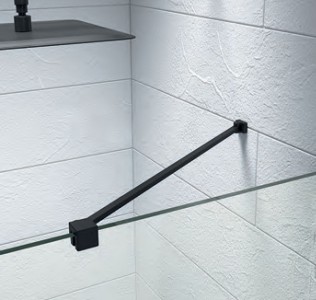 Kudos 10WPGW30 Ultimate Angled glass to wall stabiliser pack (inc. rail 300mm) - Chrome [ANGLED FIXING KIT ONLY]