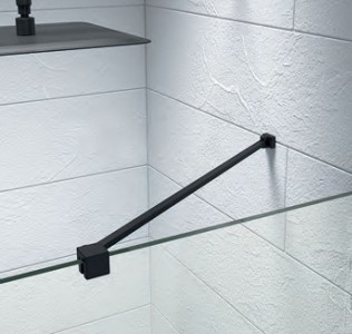 Kudos Ultimate Angled Glass to Wall Stabiliser Pack (Includes Rail 500mm) Brushed Gold [10WPGW50BG]