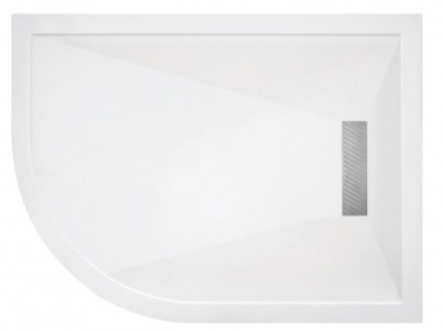 TM UK Linear Left Hand Offset Quadrant Shower Tray 1200x800mm White [L251200X800QLH]