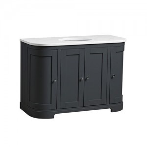 Tavistock LAN1200CDGM Lansdown 1200 Curved Underslung Vanity Unit - Dark Grey