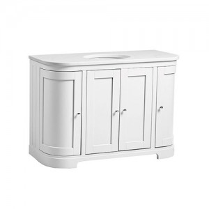 Tavistock LAN1200CLW Lansdown 1200 Curved Underslung Vanity Unit - White