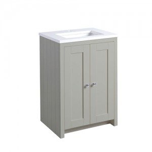 Tavistock LAN600USPG Lansdown 60cm Vanity Unit for Under mounted Basin - Pebble Grey (BASIN NOT INCLUDED)