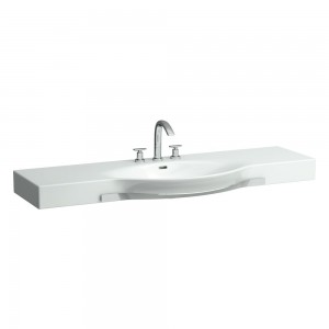 Laufen 12706WH Palace Countertop Washbasin with Towel Rail 1500x510x165mm White/Chrome