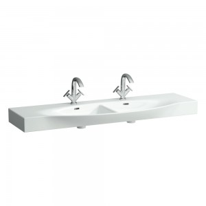 Laufen 13706WH Palace Double Countertop Washbasin 1500x510x165mm White