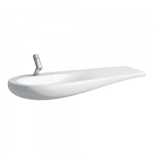 Laufen 14973WH Alessi Vanity Washbasin with Right Hand Shelf 1200x500mm White (Brassware NOT Included)