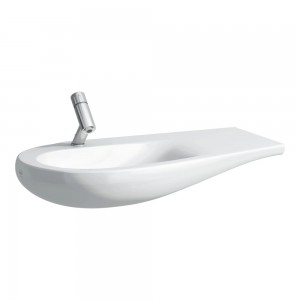 Laufen 14975WH Alessi Vanity Washbasin with Right Hand Shelf 900x500mm White (Brassware NOT Included)