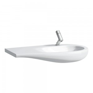 Laufen 14976WH Alessi Vanity Washbasin with Left Hand Shelf 900x500mm White (Brassware NOT Included)