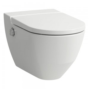 Laufen 206017570001 Cleanet Navia Rimless Shower WC Pan 370x380x58mm Matt White (WC Pan Only)