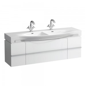 Laufen 4013540754631 Palace 2-Door & 1-Drawer Vanity Unit 1493mm White (Basin NOT Included)