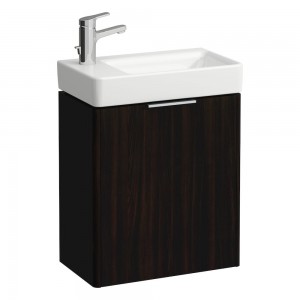 Laufen 21011102631 Base Vanity Unit - 1x Left Hinged Door 267x460x515mm Dark Brown Elm (Vanity Unit Only - Basin NOT Included)