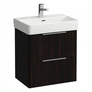 Laufen 21521102631 Base Vanity Unit - 2x Drawers 520x360x515mm Dark Brown Elm (Vanity Unit Only - Basin NOT Included)