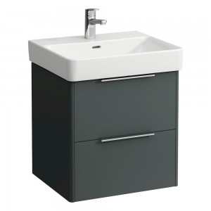 Laufen 21721102661 Base Vanity Unit - 2x Drawers 520x440x515mm Traffic Grey (Vanity Unit Only - Basin NOT Included)