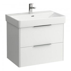 Laufen 23321102601 Base Vanity Unit - 2x Drawers 665x440x515mm Matt White (Vanity Unit Only - Basin NOT Included)