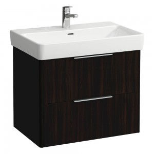 Laufen 23321102631 Base Vanity Unit - 2x Drawers 665x440x515mm Dark Brown Elm (Vanity Unit Only - Basin NOT Included)