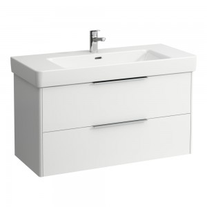 Laufen 24521102601 Base Vanity Unit - 2x Drawers 1010x440x515mm Matt White (Vanity Unit Only - Basin NOT Included)