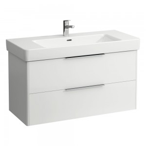 Laufen 24521102611 Base Vanity Unit - 2x Drawers 1010x440x515mm Gloss White (Vanity Unit Only - Basin NOT Included)