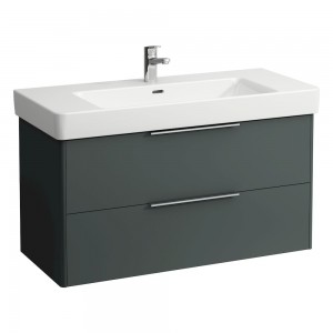 Laufen 24521102661 Base Vanity Unit - 2x Drawers 1010x440x515mm Traffic Grey (Vanity Unit Only - Basin NOT Included)