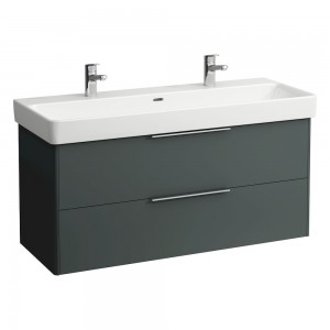 Laufen 24921102661 Base Vanity Unit - 2x Drawers 1160x440x515mm Traffic Grey (Vanity Unit Only - Basin NOT Included)