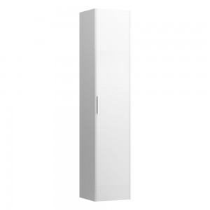 Laufen 26711102611 Base Tall Cabinet - 1x Left Hinged Door/1x Fixed Shelf & 4x Glass Shelves 335x350x1650mm Gloss White