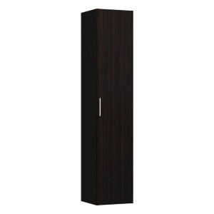 Laufen 26711102631 Base Tall Cabinet - 1x Left Hinged Door/1x Fixed Shelf & 4x Glass Shelves 335x350x1650mm Dark Brown Elm