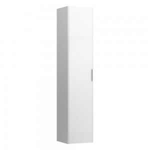 Laufen 26721102611 Base Tall Cabinet - 1x Right Hinged Door/1x Fixed Shelf & 4x Glass Shelves 335x350x1650mm Gloss White