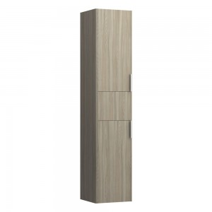 Laufen 27121102621 Base Tall Cabinet - 2x Right Hinged Door/1x Shelf/4x Glass Shelves & 1x Drawer 335x350x1650mm Light Elm