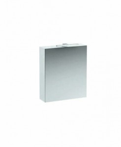 Laufen 4027711102611 Base Mirrored Cabinet with Light & Shaver Socket 600x700x180mm White Glossy